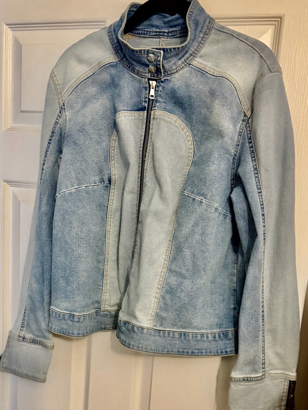 Wild Fable Two Tone Denim Racing Jacket - Picture 3 of 4